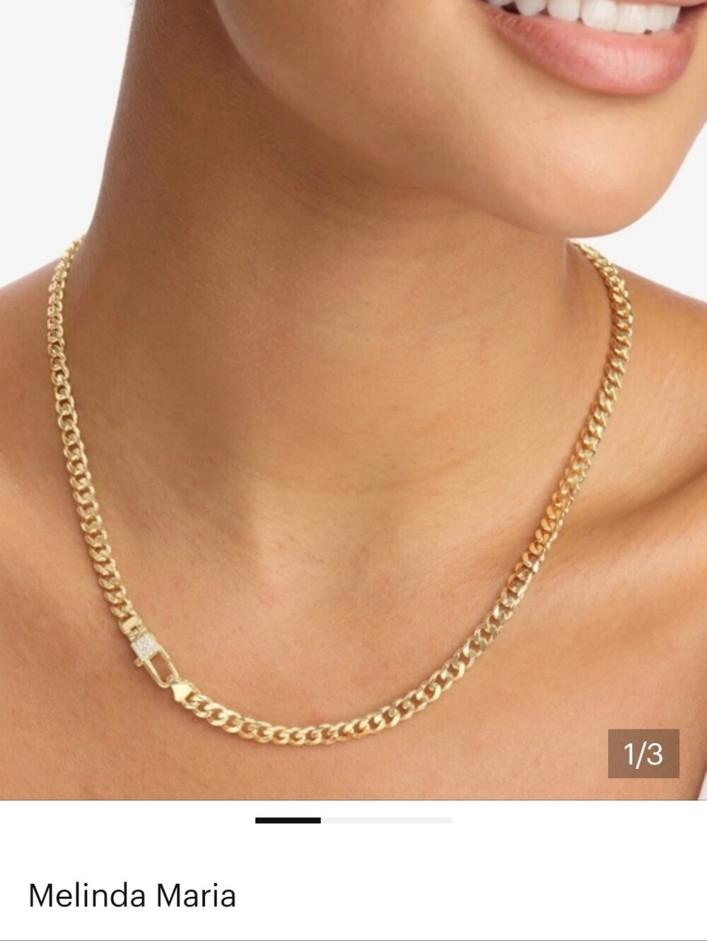 Melinda Maria Gold Cuban Link Necklace
